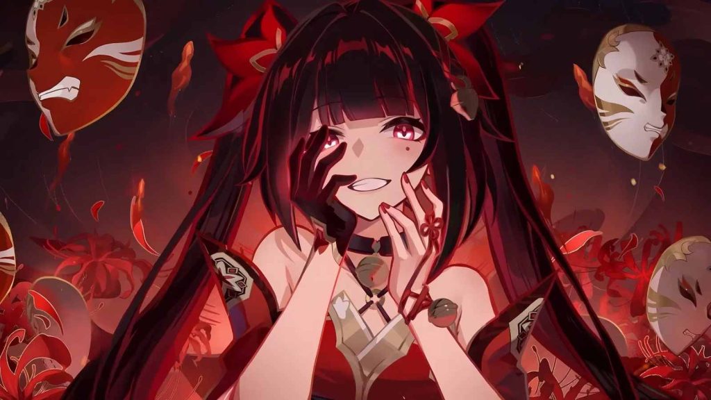 Honkai Star Rail's Sparkle showing off a yandere look in her trailer.