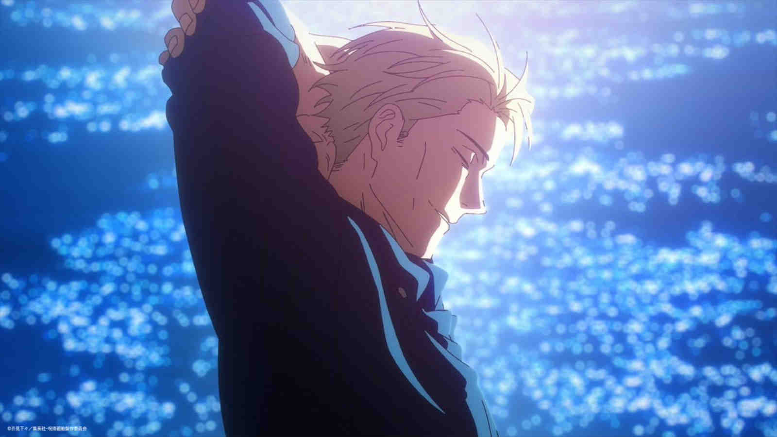 Nanami Kento stretching by the glimmering ocean in Season 2's Shibuya Incident