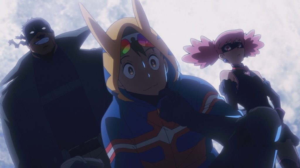 My Hero Academia Vigilante characters from left to right (Knuckleduster, Koichi Haimawari, Kazuho Haneyama)