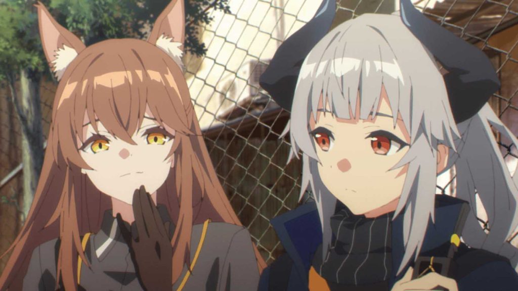 Liskarm and Franka in the Arknights anime.