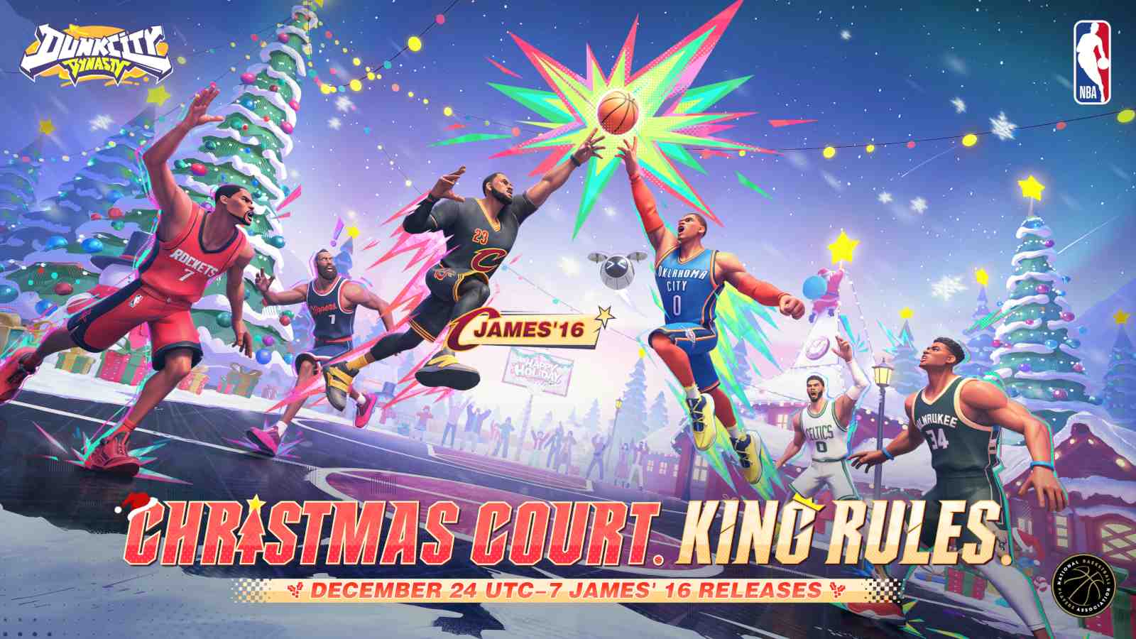Dunk City Dynasty Season 5 introduces Christmas Court and Lebron James 16