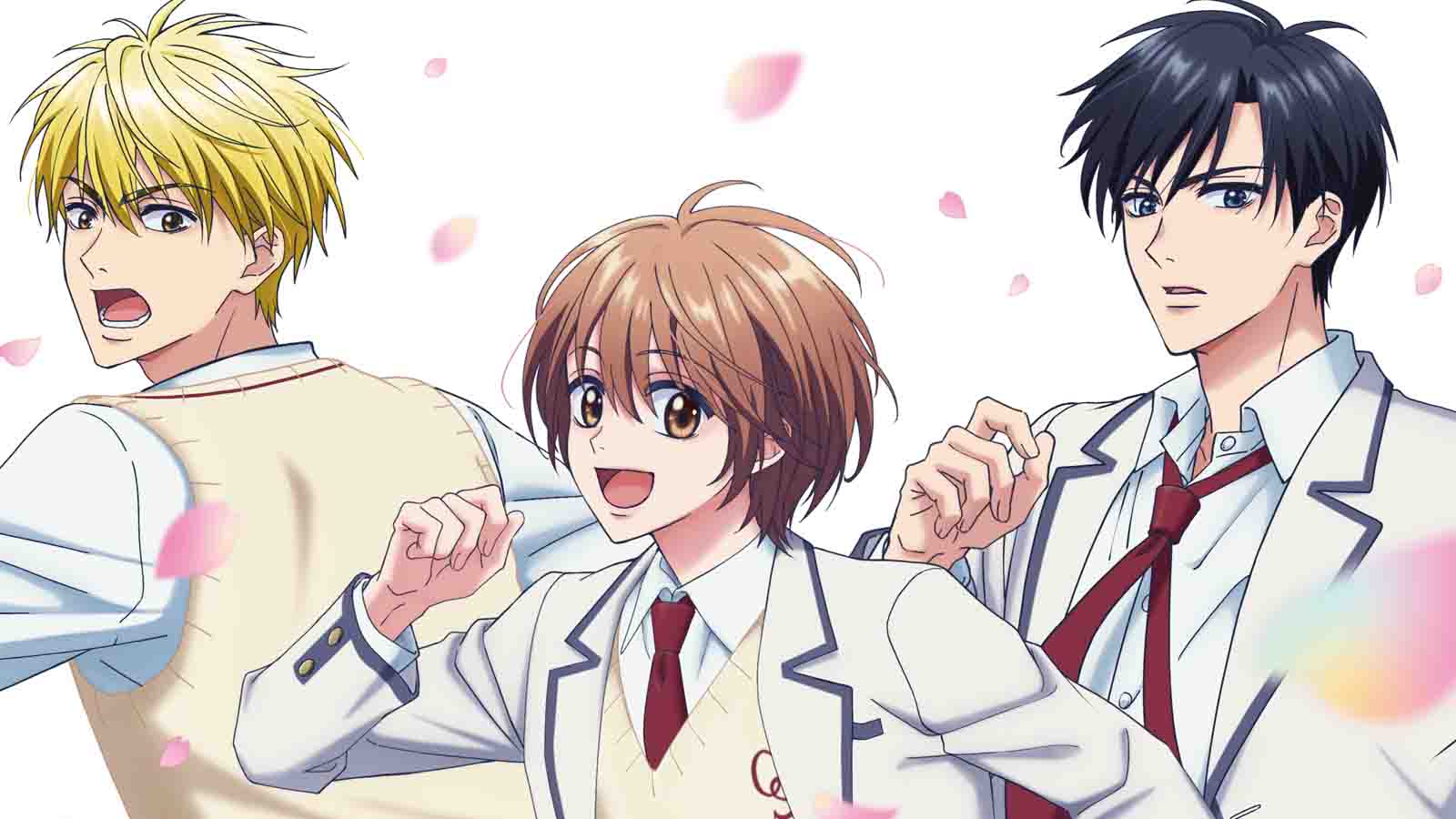 Hana Kimi anime characters featuring Ashiya Mizuki, Sano Izumi, and Nakatsu Shuichi.