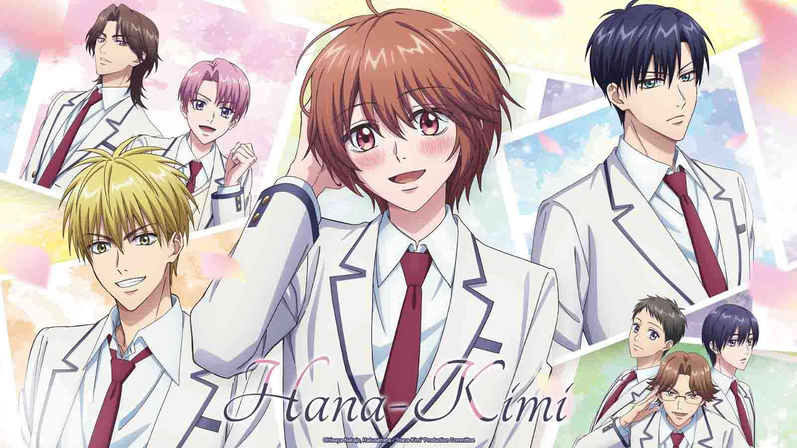 Hana Kimi anime characters featuring Ashiya Mizuki, Sano Izumi, Nakatsu Shuichi, Nanba Minami, Sekimi Kyogo, and more.