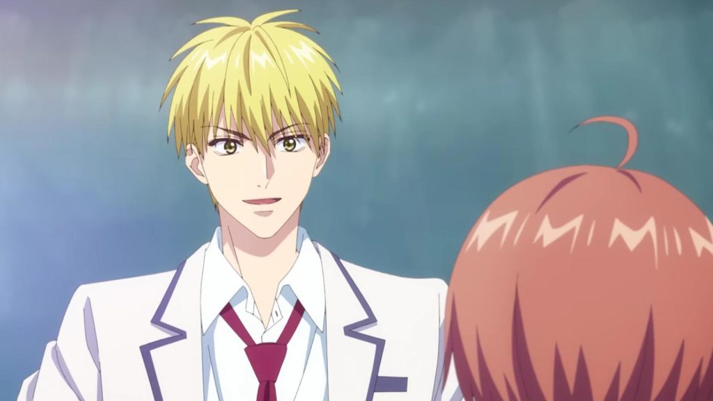 Shuuichi Nakatsu talking to Ashiya Mizuki in Hana Kimi anime episode 1.