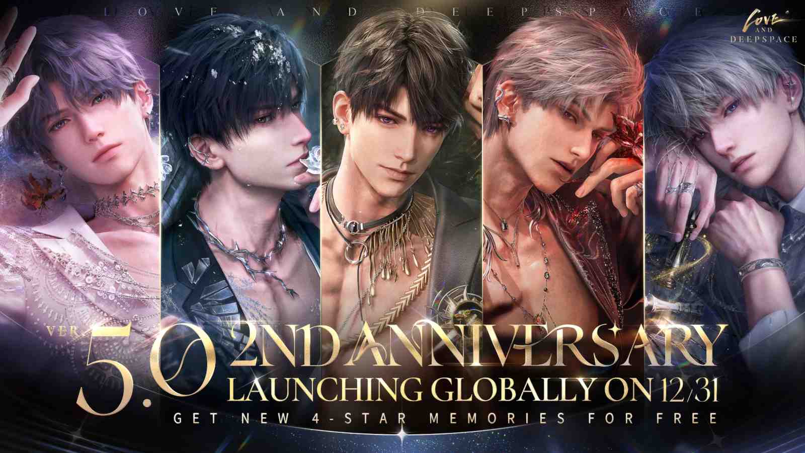 Love and Deepspace 2nd Anniversary version 5.0 key visual