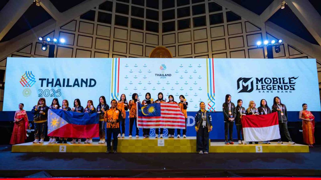 33rd Southeast Asian Games MLBB women's category podium finishes: gold, silver, and bronze