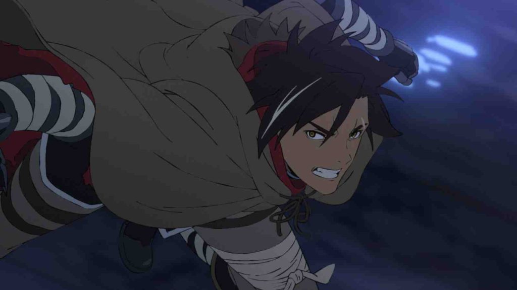 Xylo Forbartz moving swiftly in action in Sentenced to be a hero anime season 1