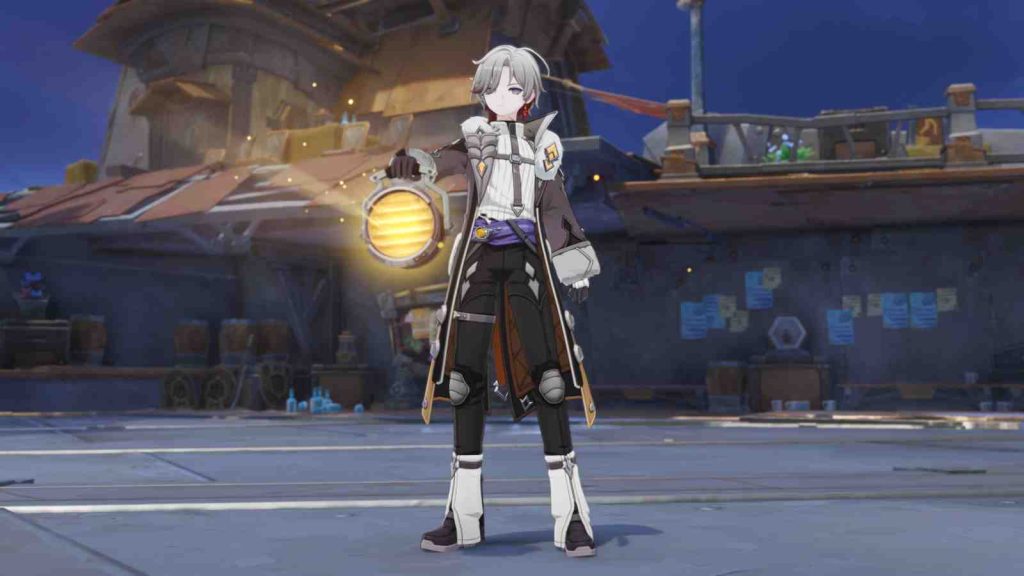 4-star Geo Polearm support character from the Nod-Krai region, Illuga, holding a latnern