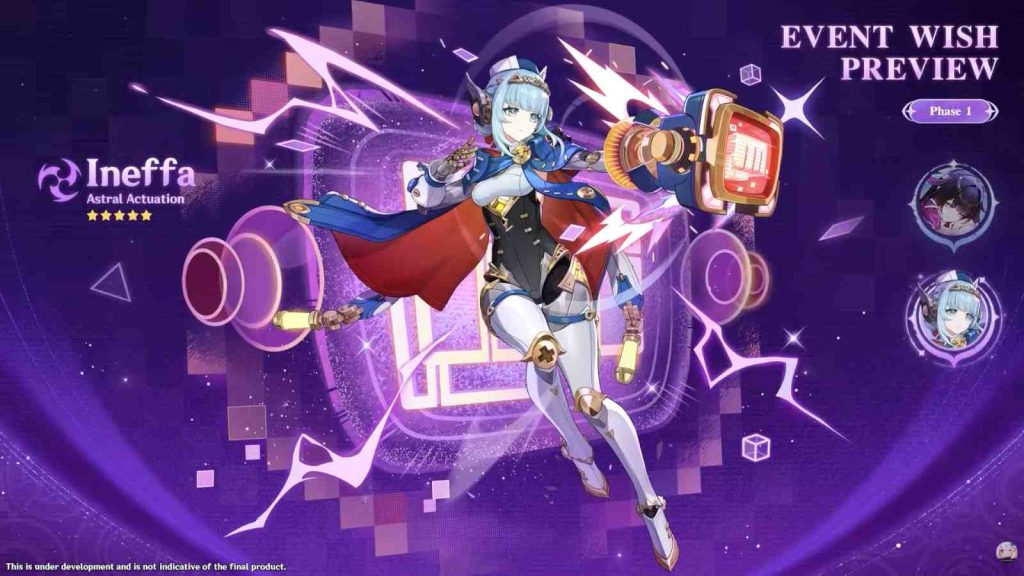 Genshin Impact Luna IV banner phase 1 featuring 5-star character Ineffa