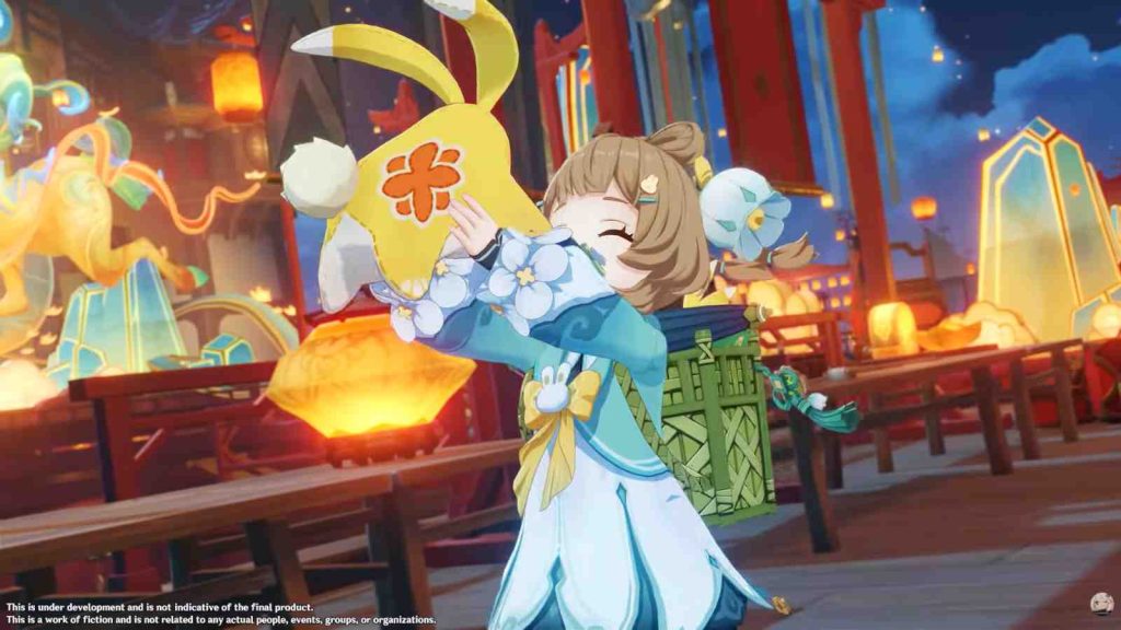 Free Yaoyao outfit Rainlit Bamboo Reverie close-up during Genshin Impact Luna IV livestream