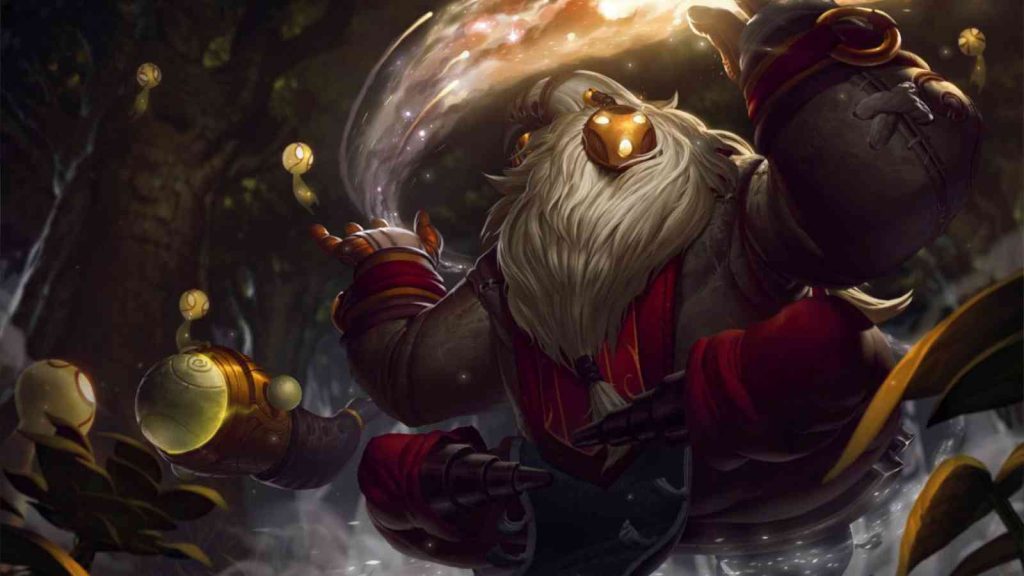 League of Legends champion Bard base splashart