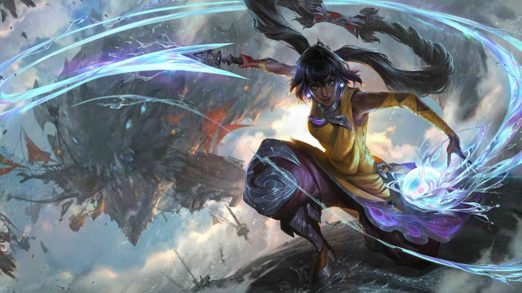 League of Legends champion Nilah base splashart