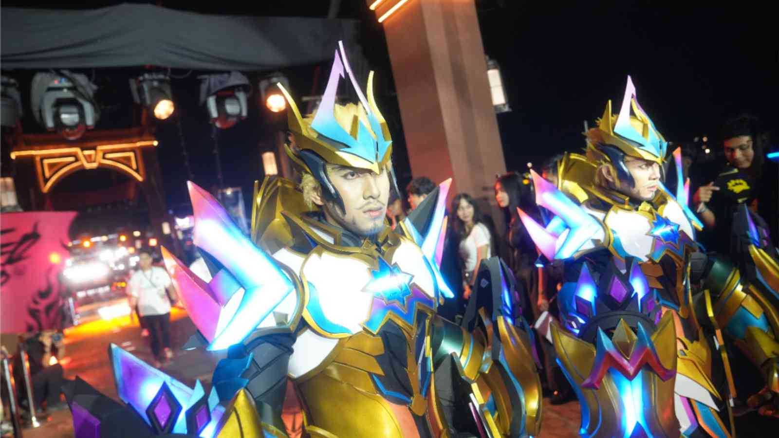 Gatotkaca cosplayers at M7 Opening Ceremony in Jakarta, Indonesia