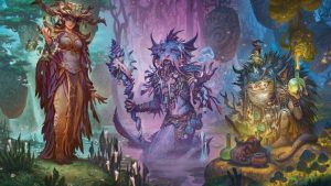 MTG Lorwyn Eclipsed key art showing an Elf, Merfolk, and Kithkin