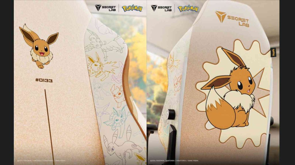 Secretlab Pokemon chair Eevee Edition Titan Evo