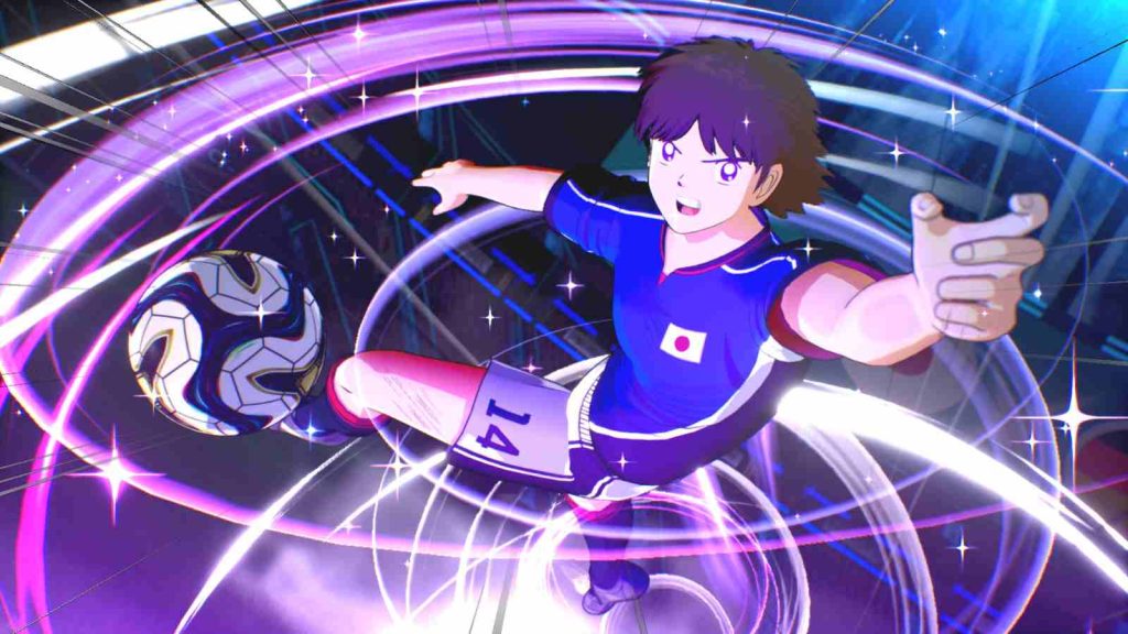 Jun Misugi kicking a ball in Captain Tsubasa 2 World Fighters official screenshot