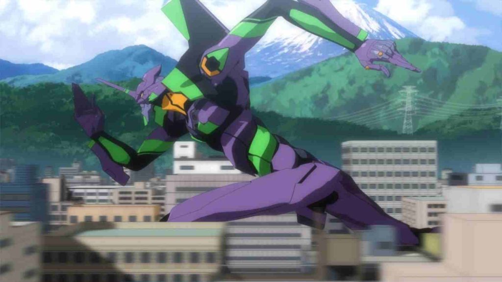 Still of Eva 01 sprinting in Evangelion: 2.0 You Can (Not) Advance movie