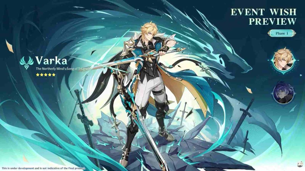 Genshin Impact Luna V banner phase 1 featuring 5-star character Varka