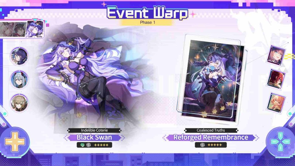 Honkai Star Rail 4.0 banner phase 1 featuring 5-star character Black Swan