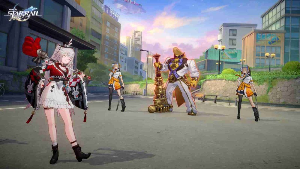 Honkair Star Rail 5-star character Sparxie smiling in combat in official screenshot