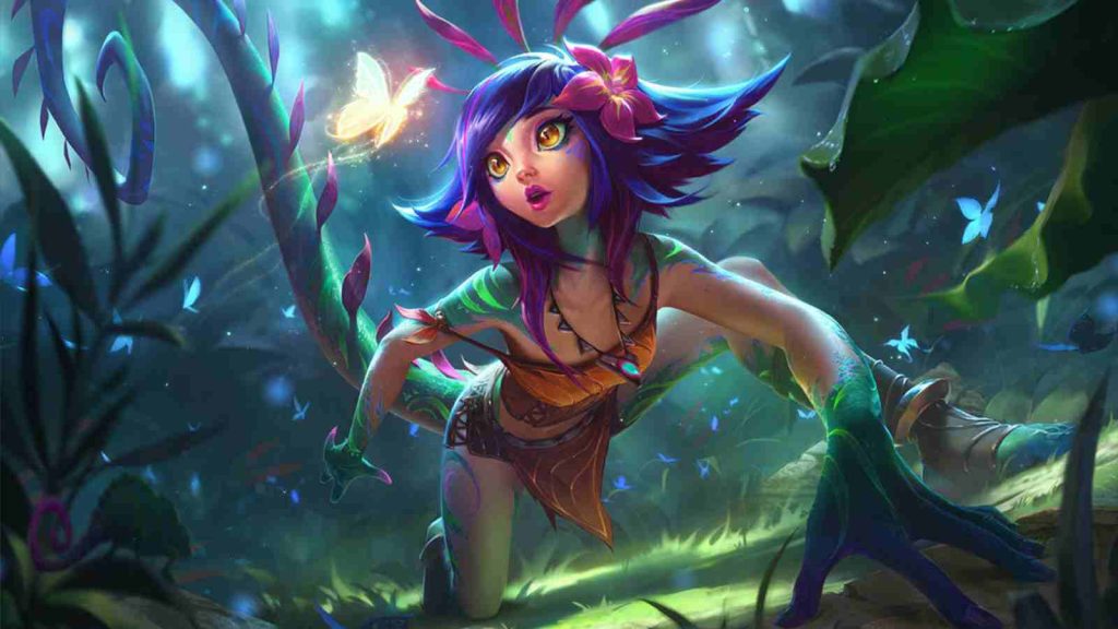 LoL mage champion Neeko base splashart wallpaper