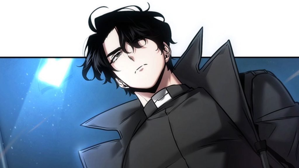 Yoo Joonghyuk with a serious look on his face from the webtoon Omniscient Reader