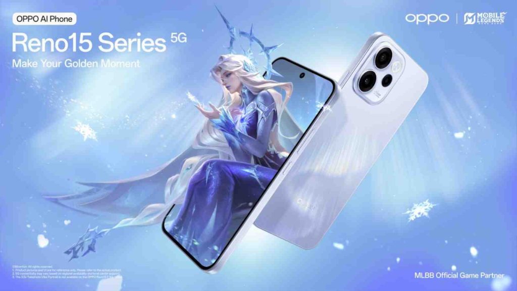 OPPO Reno15 Series x Mobile Legends official Aurora phone collaboration key visual