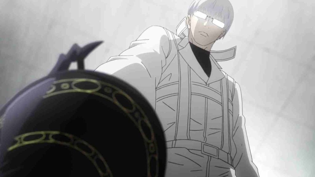 Kishou Arima holding a weapon in Tokyo Ghoul Jack OVA