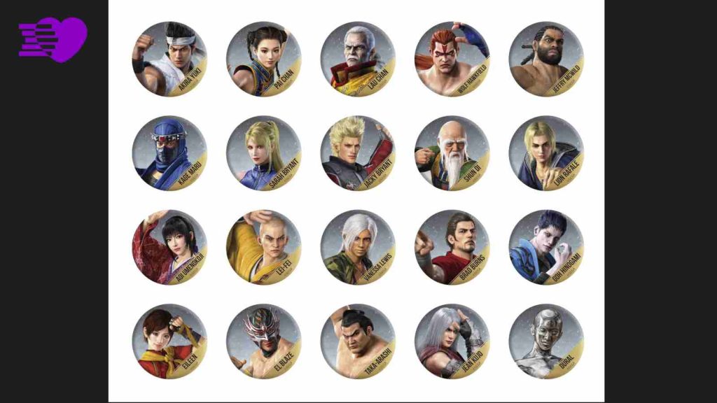 “Virtua Fighter 5 R.E.V.O. World Stage” Character Badges