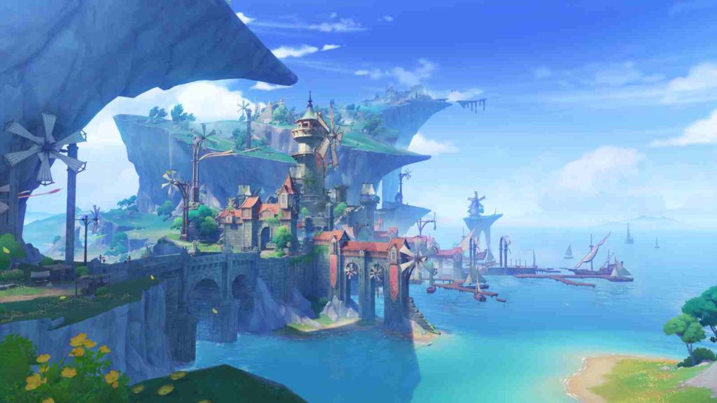 Version Luna VI expands Mondstadt further north, where sweeping flower fields transition into the busy trade hub of Dornman Port