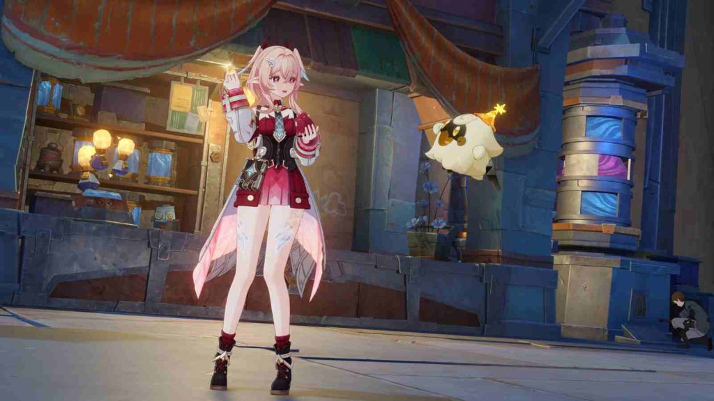 Genshin Impact's Linnea and her companion Lumi in official screenshot