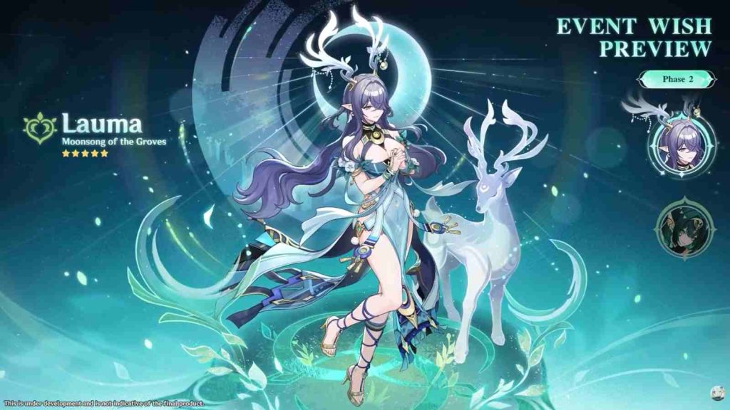 Genshin Impact Luna VI banner phase 2 featuring Lauma