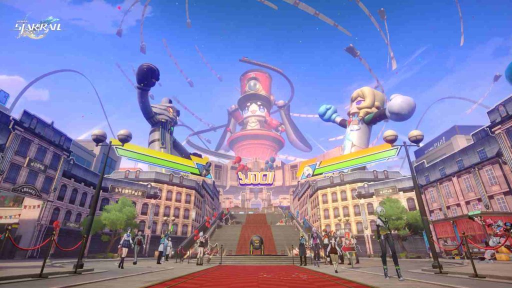 Star Rail FEST grand entrance with large Pom Pom welcoming visitors in official HSR screenshot
