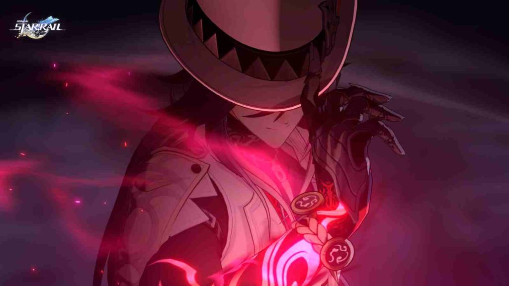 Ashveil posing with hat mysteriously in official Honkai Star Rail screenshot