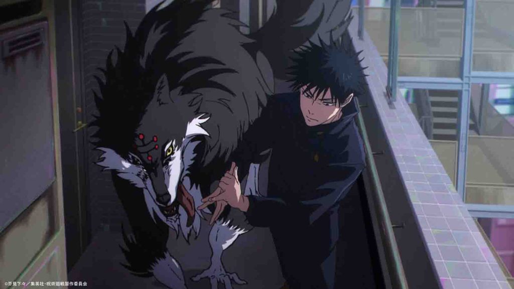 Jujutsu Kaisen main character Megumi Fushiguro seen summoning his divine dog in the Culling Game