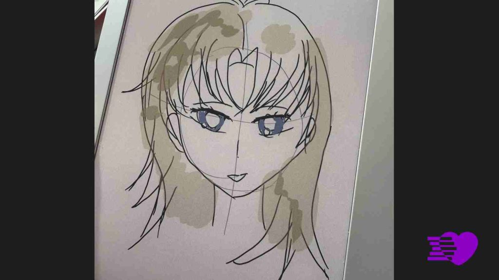 Drawing an anime girl on the Kobo Libra Color