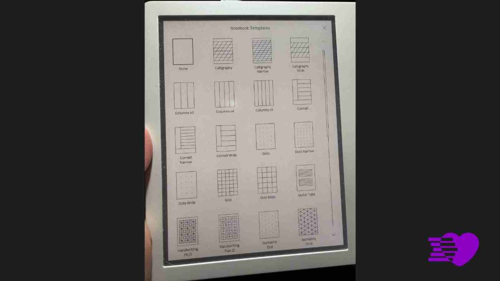 Kobo Libra Color notebook templates