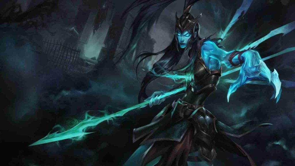 LoL AD carry champion Kalista base splashart official wallpaper
