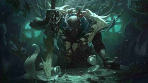 League of Legends assassin champion Pyke base splashart