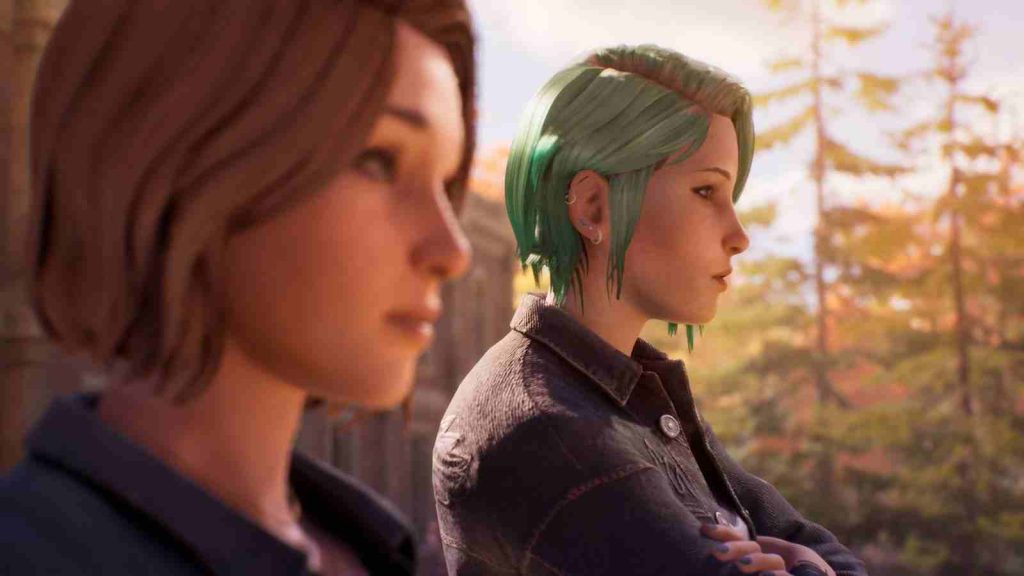 Max Caulfield and Chloe Price standing next to each other arms folded in Life is Strange Reunion