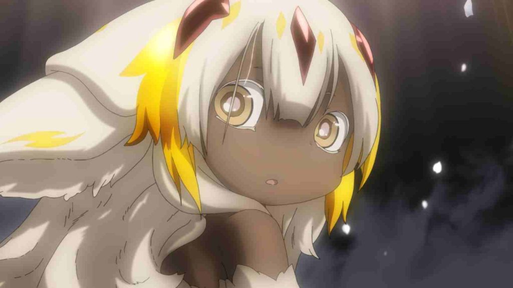 Faputa in Made in Abyss anime Season 2 looking back curiously 