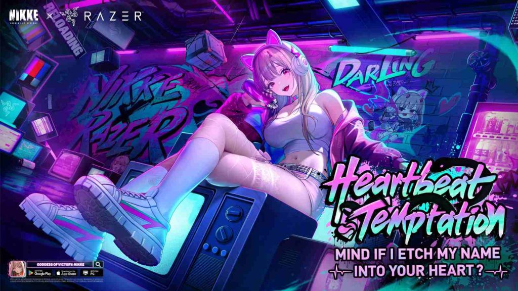 Nikke x Razer Heartbeat Temptation featuring Viper in official key visual