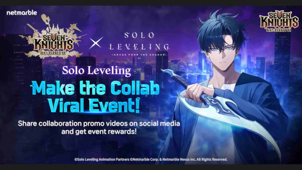 Seven Knights x Solo Leveling social promotion key visual