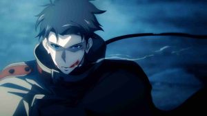 Sung Jinwoo wearing a brown pullover with blood on his face in Solo Leveling Season 2 Arise from the Shadow opening song