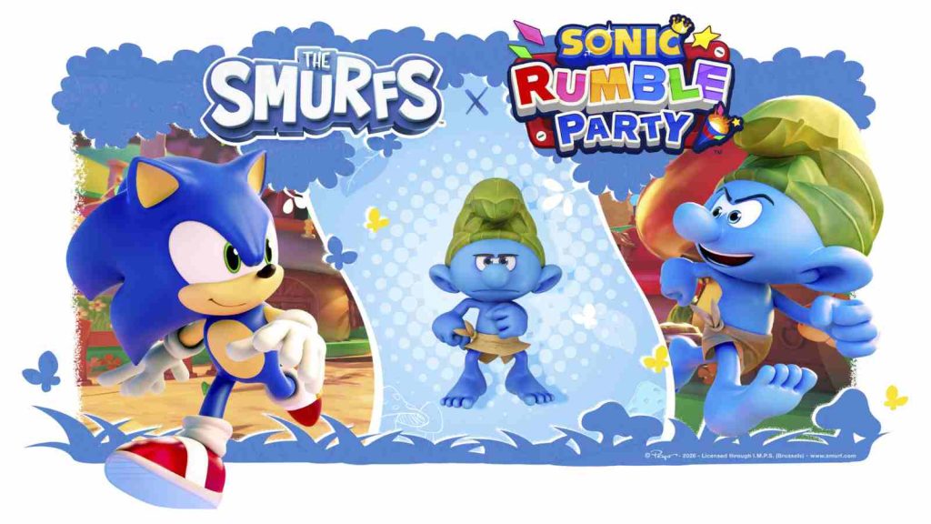 Smurfs event in Sonic Rumble official key visual