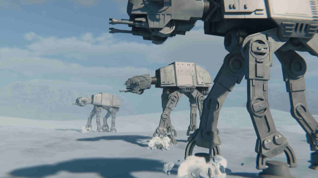 AT-AT Walkers in Star Wars Battle for Hoth game official screenshot