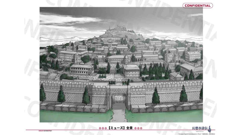 Suikoden anime walled city
