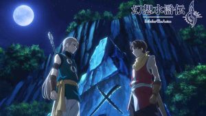 Suikoden anime main characters Rio and Jowy Atreides seen in the key visual