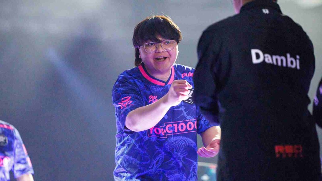 d4v41 of Paper Rex is seen on stage during VALORANT Masters Santiago Grand Finals held at Espacio Riesco on March 15, 2026 in Santiago, Chile