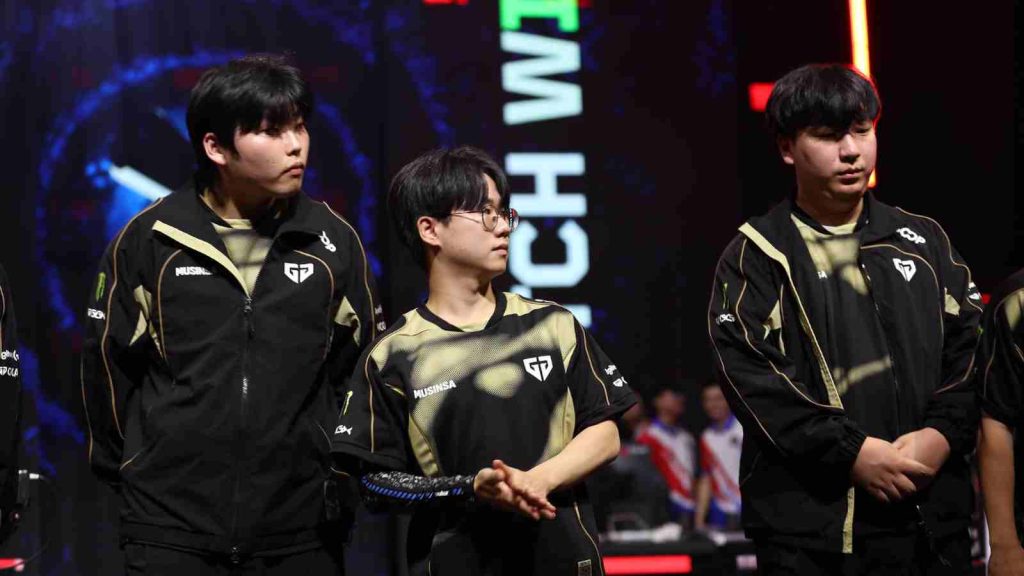 VCT Pacific Kickoff 2026 Week 3 Day 3 Gen.G players Karon, Lakia, and Texture on stage